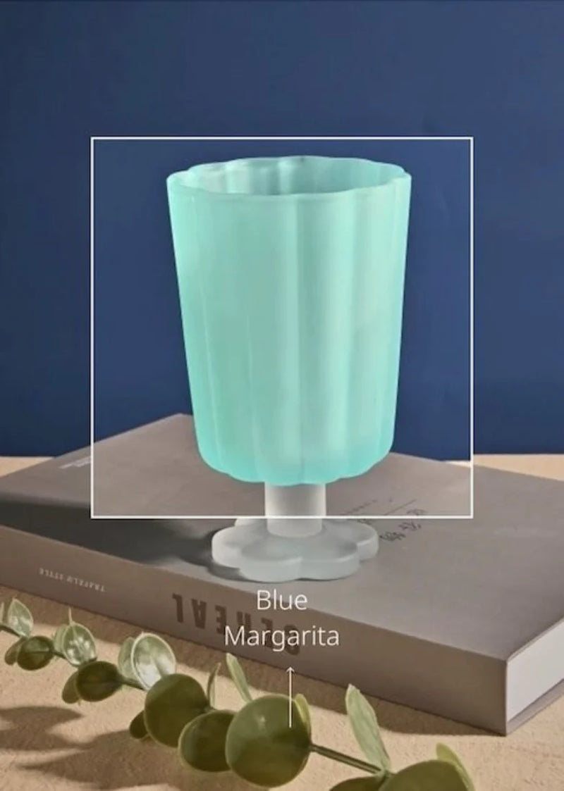 Artisan Hand-Blown Petal Goblets - Elegant Colored Wine Glasses