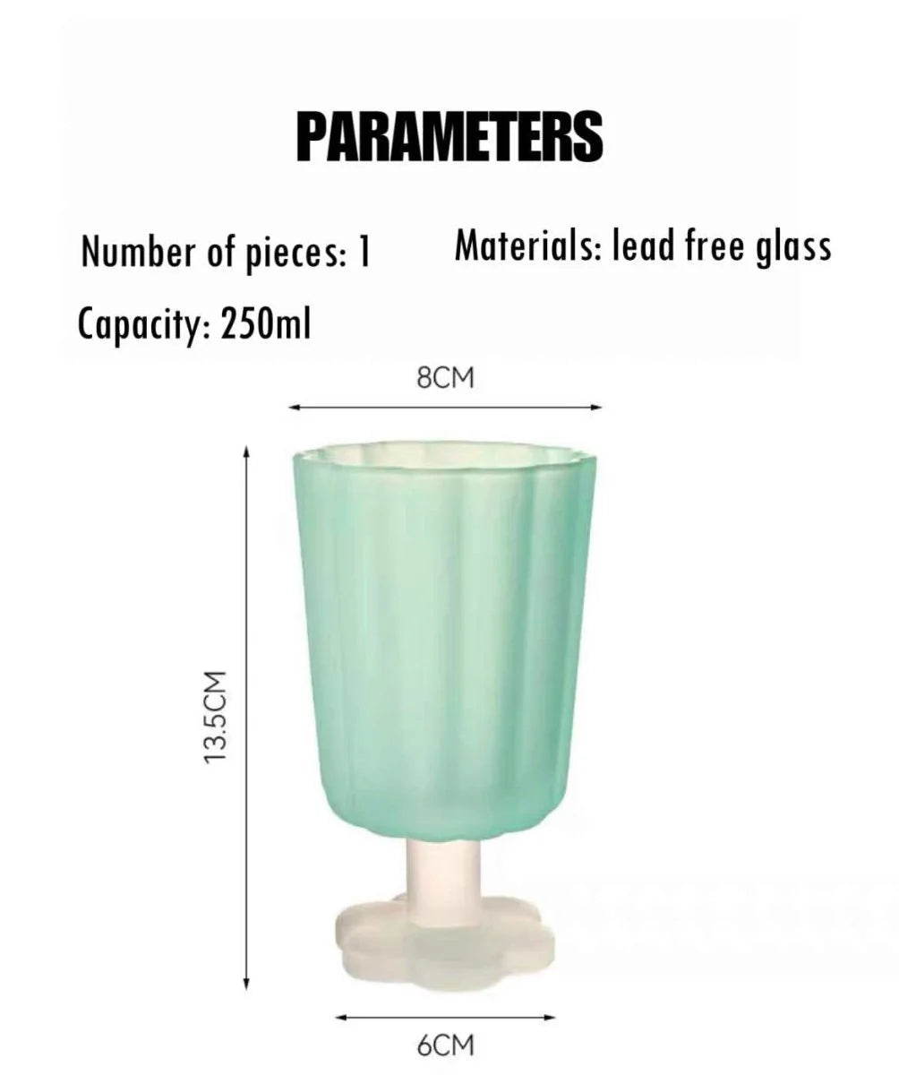 Artisan Hand-Blown Petal Goblets - Elegant Colored Wine Glasses