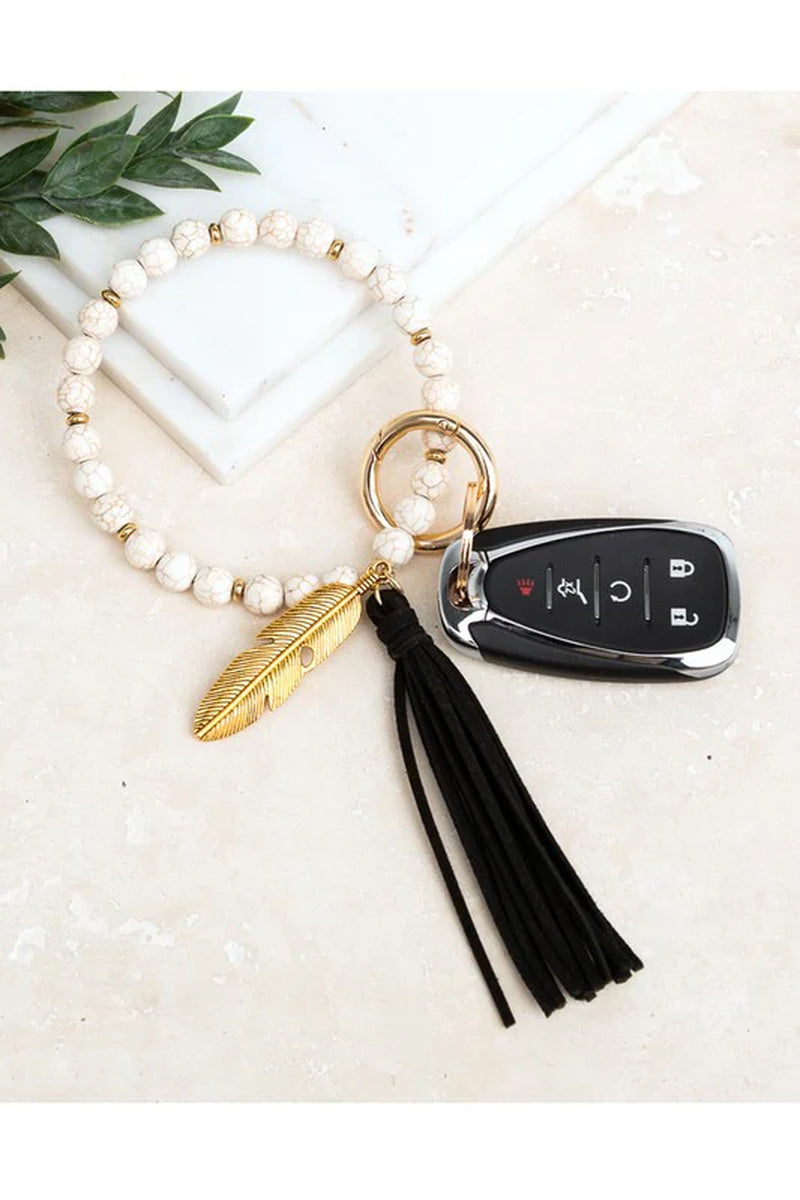 Bohemian Stone Key Ring Bracelet
