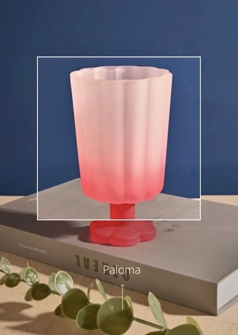 Artisan Hand-Blown Petal Goblets - Elegant Colored Wine Glasses