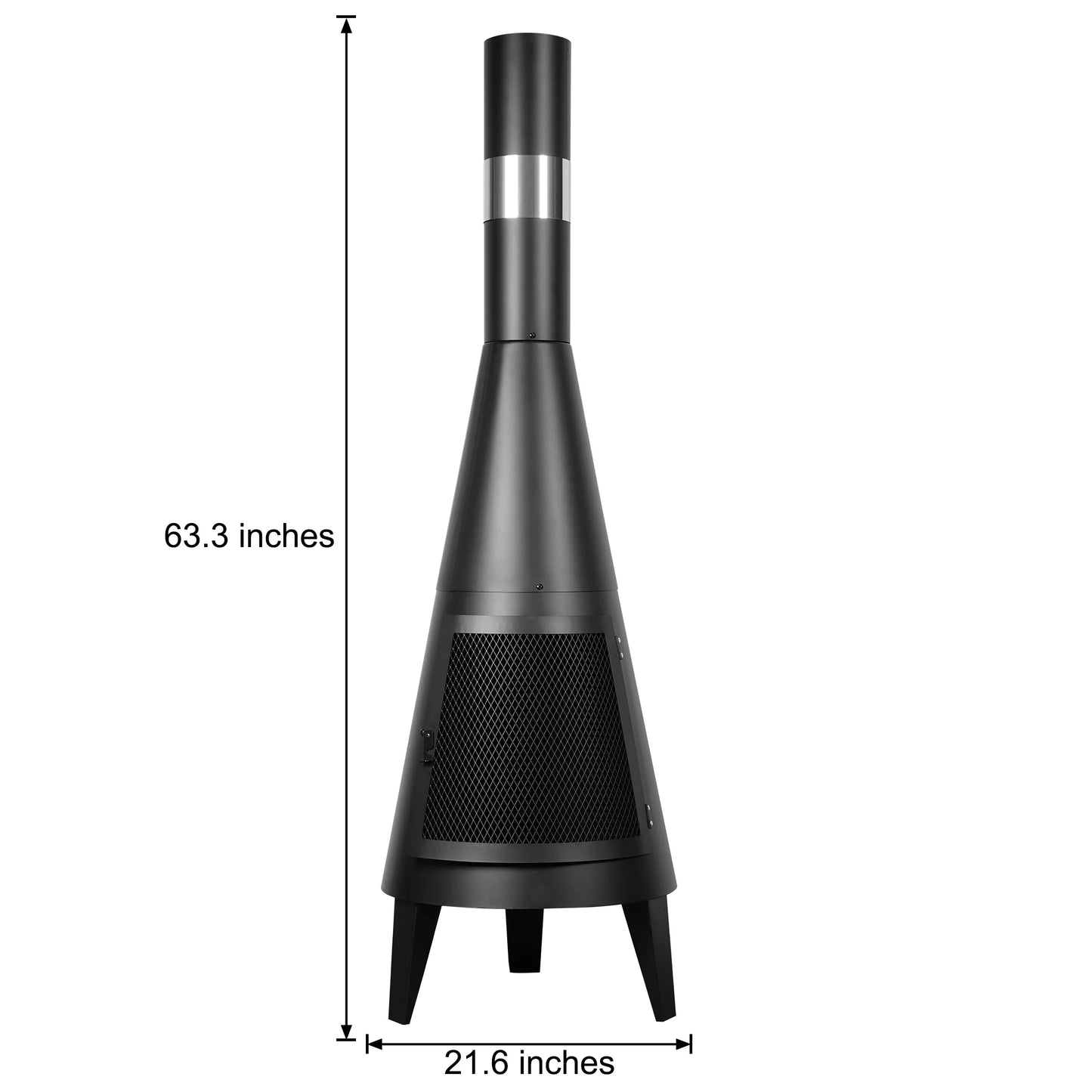 Contemporary Mesh Chiminea Fireplace