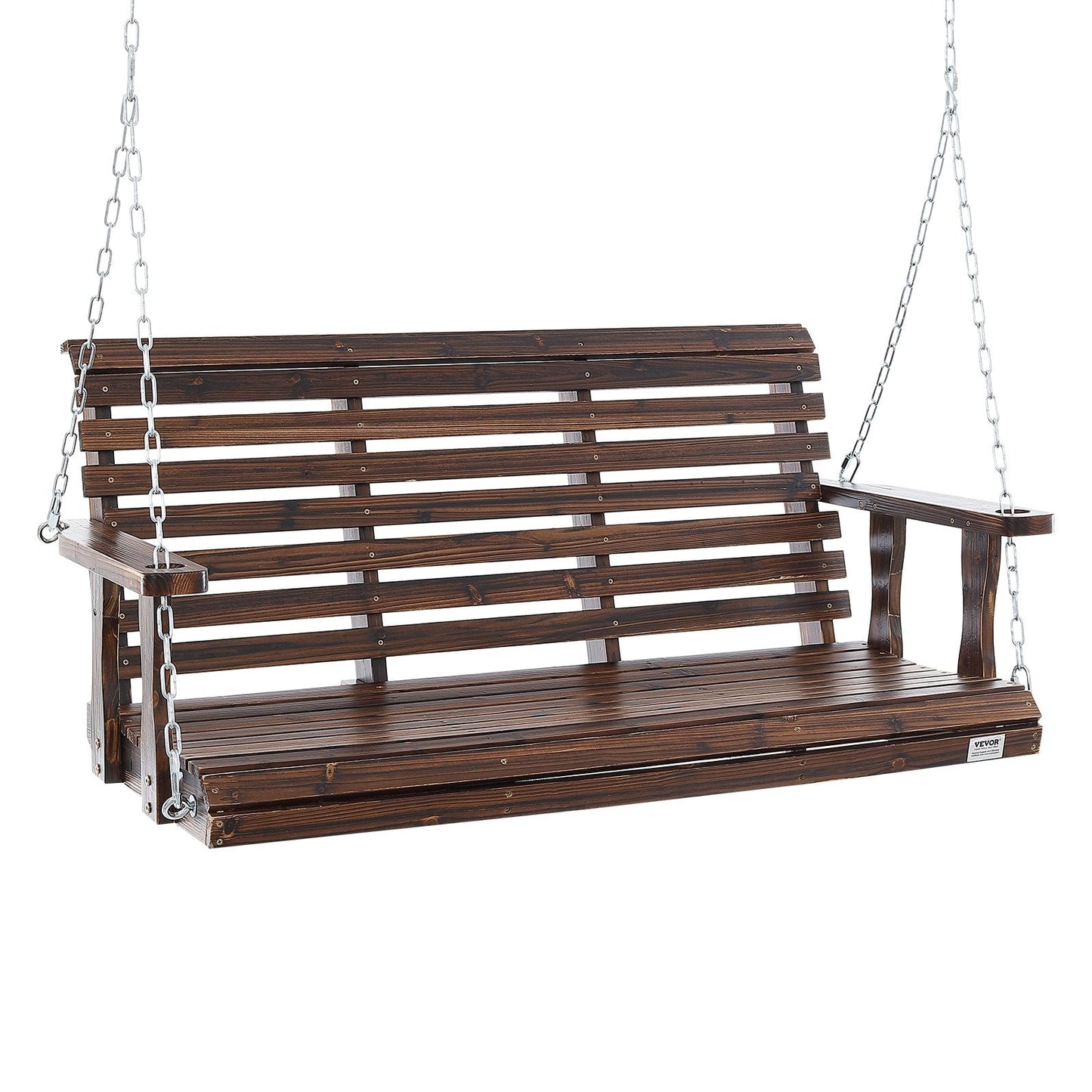 Transform your outdoors with the our 4.5 Ft Wooden Porch Swing! Perfect for your garden or courtyard, it supports 880 lbs and comes with sturdy hanging chains.